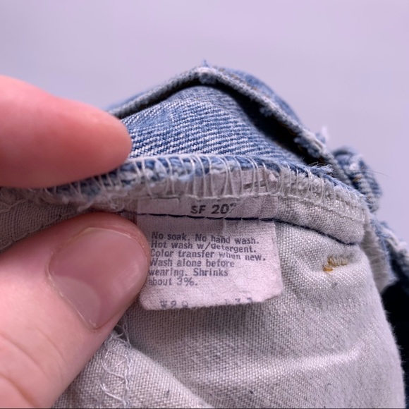 VINTAGE Levi’s Orange Tab Distressed Jean Shorts size 25 - Picture 8 of 11